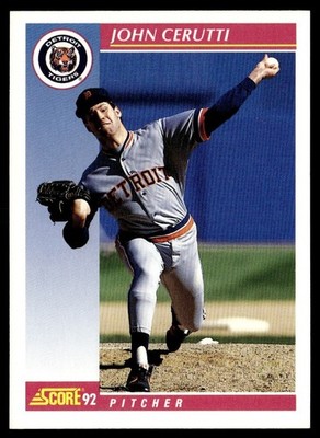 1992 Score John Cerutti Detroit Tigers #179