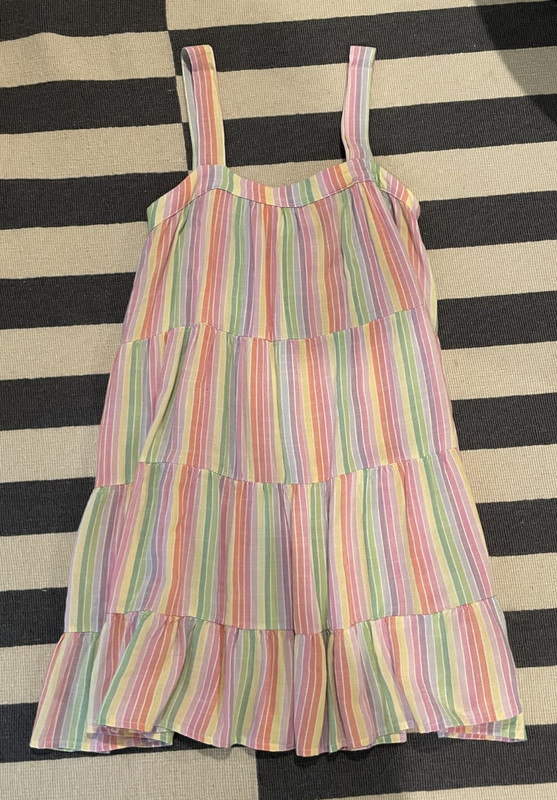 Splendid Girl's dress - tiered, striped, colors - size 14