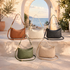 NWT Women's Leather Sloane Handwoven Mini Shoulder Bags - Choose Color