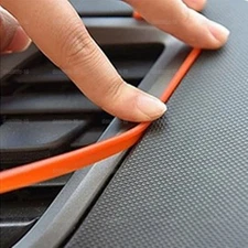 5M Orange Decor Strip For Car Door Panel Edge Gap Line Insert Trim Accessories
