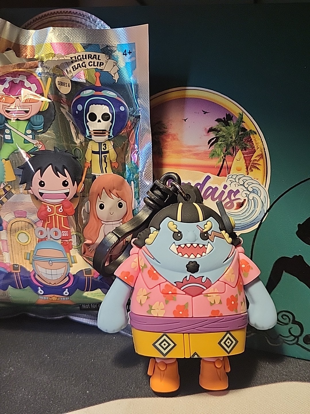 Jinbe  Exclusive A CHASE - One Piece Series 6 3D Figural Bag Clip Monogram NEW