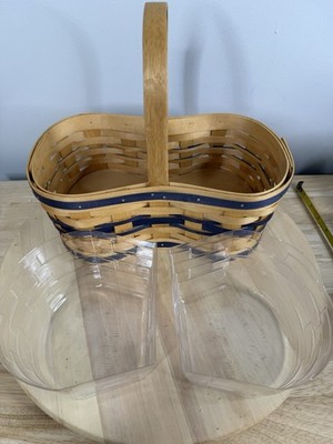 Bradford Basket Co Peanut Shape Handled Basket Wood Divider And Inserts 2000