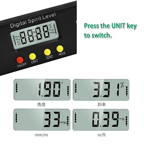 Digitale Wasserwaage Messlineal Mini Wasserdicht 150mm ABS-Kunststoff-Gehäuse - Bild 12 von 12