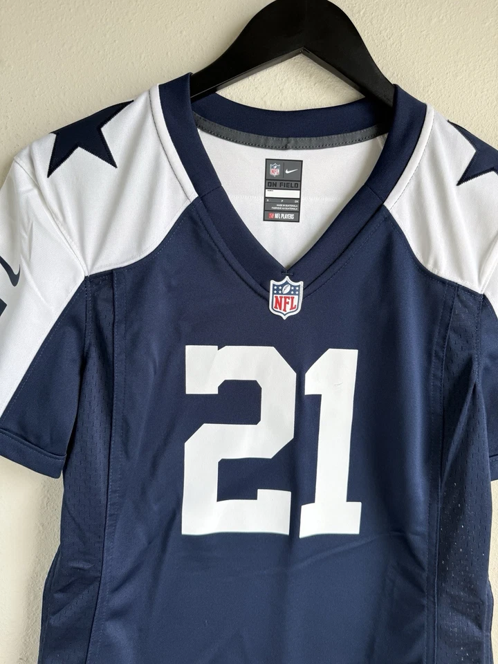 Camiseta para mujer Nike Dallas Cowboys pequeña Ezekiel Elliott NFL fútbol Foto 3 de 4