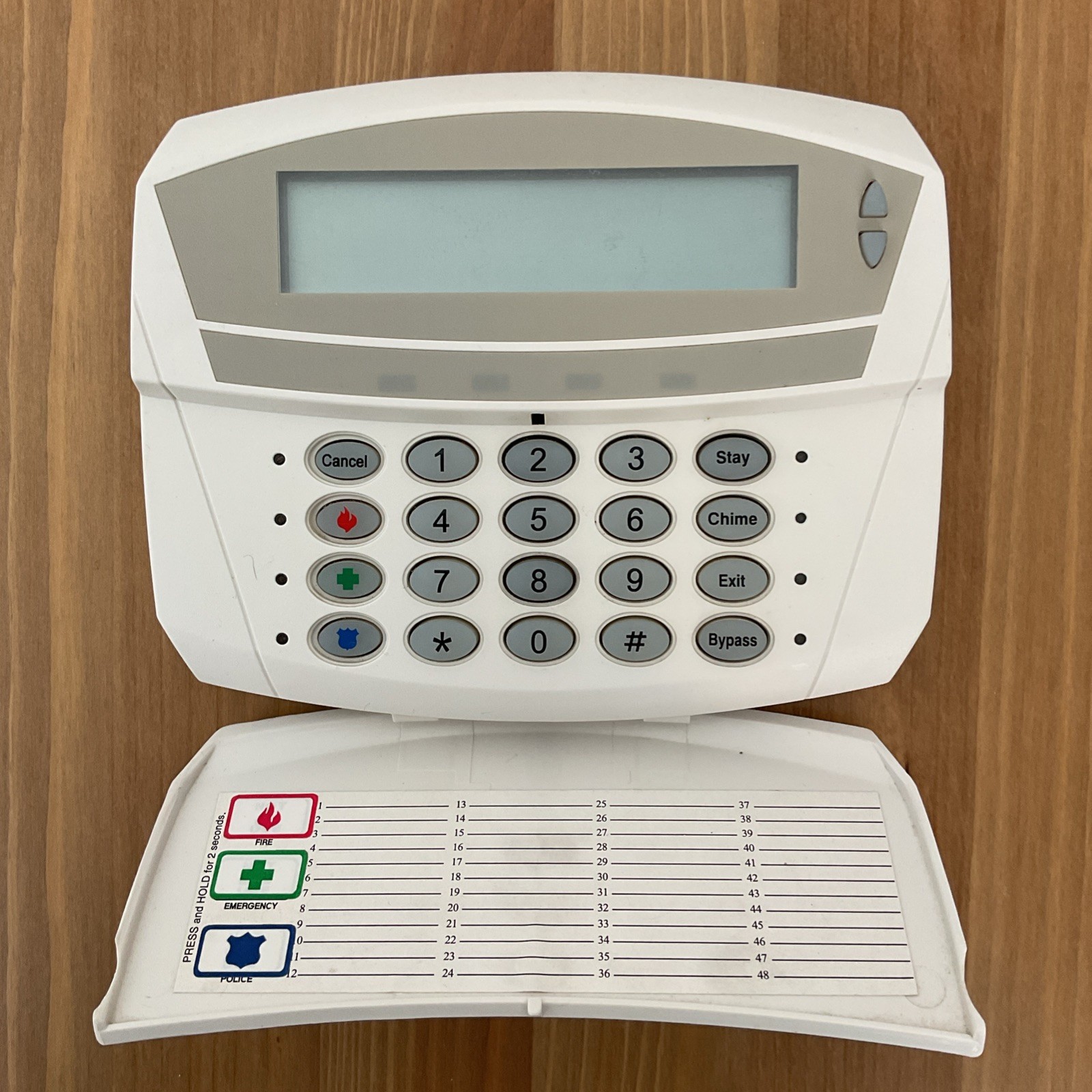 GE Caddx Interlogix NX-1448E Fixed LCD Keypad Security Alarm