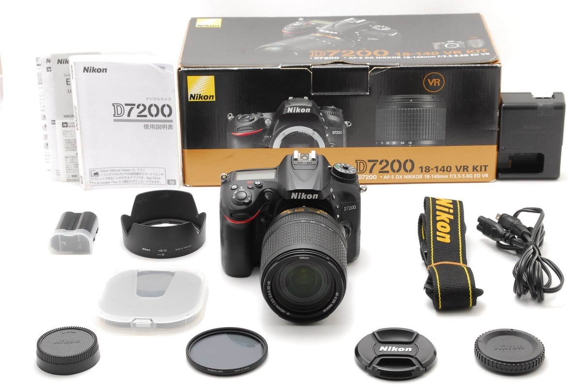 Opt N Mint Boxed* Nikon D7200 24.2MP DSLR Camera w/ AF-S 18-140mm