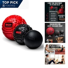 Massage Balls Set 4.75, 3.2, Lacrosse for Trigger Point Myofascial Release