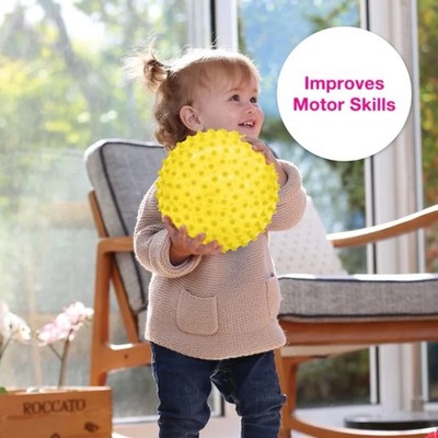 Edushape 18 cm Sensory Ball gelb. 6 Monate + Sinnesspiel. First Ball Babys
