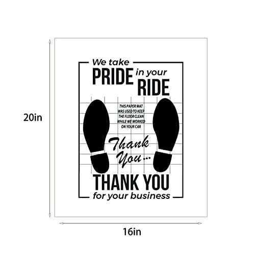 White Car Paper Floor Mats : Pcs Disposable Floor Cars Auto Vehicles 200