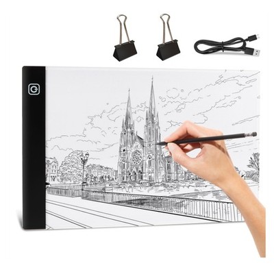 A4 LED Leuchttafel, 3 Stufen Dimmbar Helligkeit USB Basteln Leuchttisch für6470