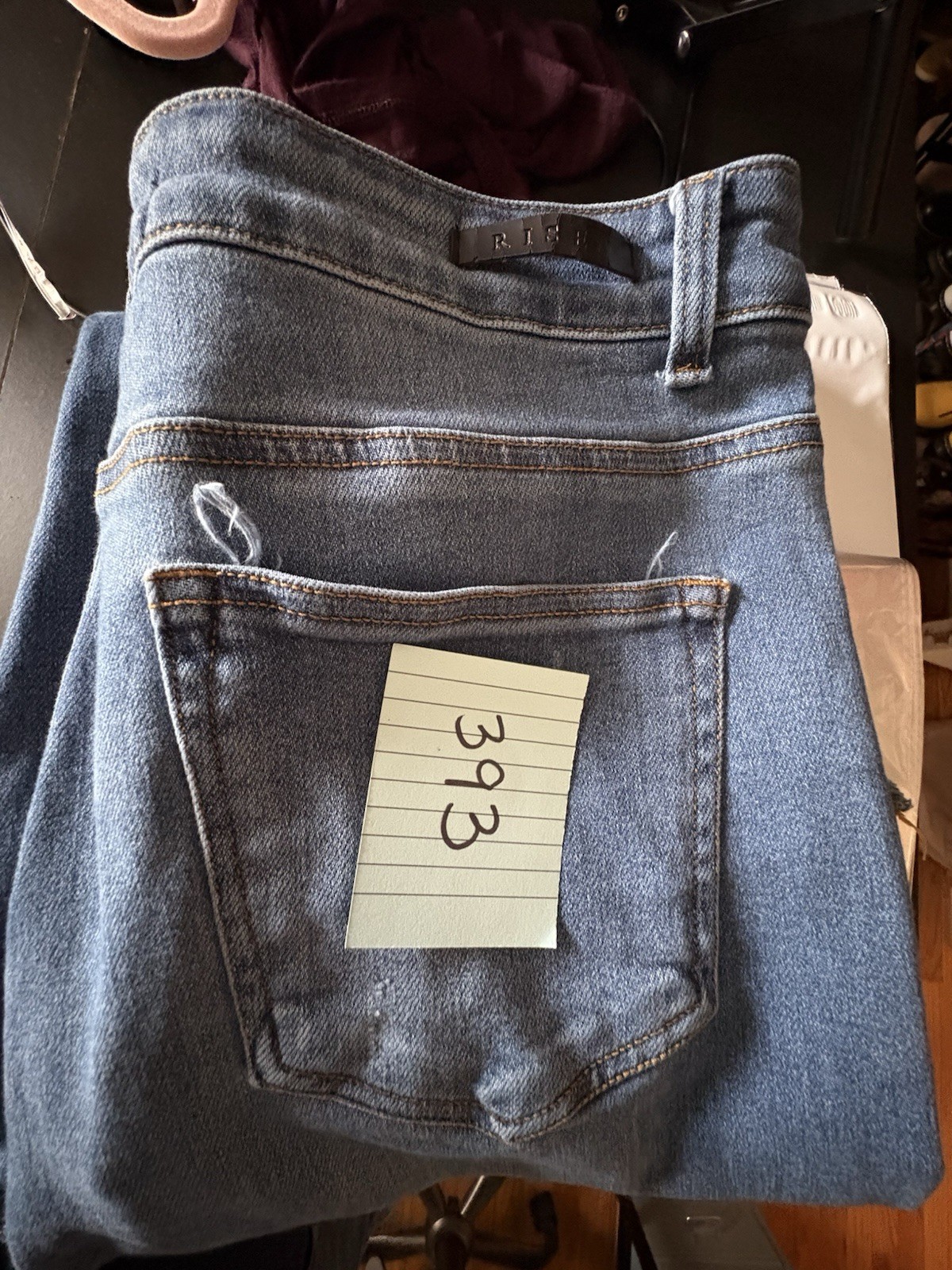 Women’s Risen Jeans Cuffed Button Fly Medium Wash… - image 8