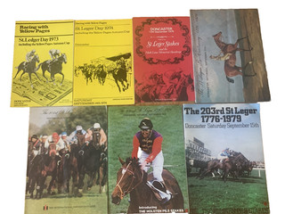 1970s St. Leger Race Cards 7 Different Years Good Condition See Photos