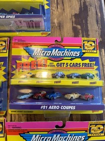 VTG Lot of 8! Galoob Micro Machines Corvettes Original Scale 90s New SEALED!
