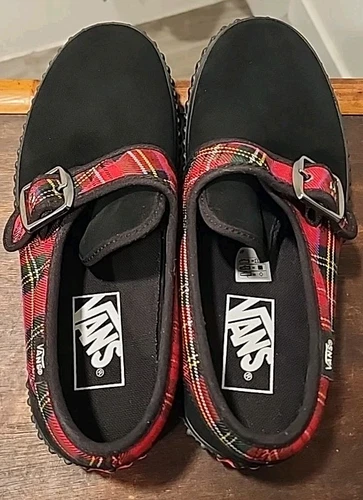 Vans 47 Creeper Tartan Plaid Nero Scarpe Donna 6 5 Platform Punk