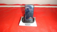 Vintage=ZIPPO=Slim Silver tone Fuel Lighter =AMOCO=Spark=1974=USA=NR=