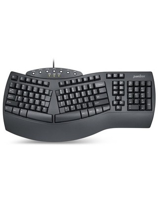 Perixx PERIBOARD-512 Wired Full-Size Ergonomic Natural Split Keyboard, Black