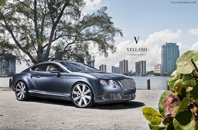 Cars bentley continental gt uk vellano wheels tuning Art Print Poster 11x17
