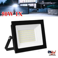 50W Watt LED Flood Light Outdoor Spotlight Cool White Garden Security Lamp 110V