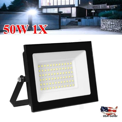 CATINBOW 50W Watt LED Flood Light Outdoor Spotlight Cool White Garden Security Lamp 110V
