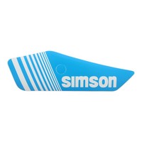 Klebefolie Seitendeckel Links Simson Blau/Weiß FüR Simson S53, S83