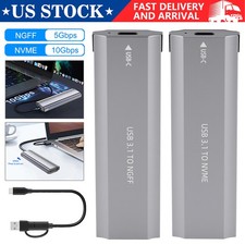 M.2 SSD Case NGFF NVMe Enclosure M.2 to USB Type C 3.1 SATA Hard Drive Adapte US