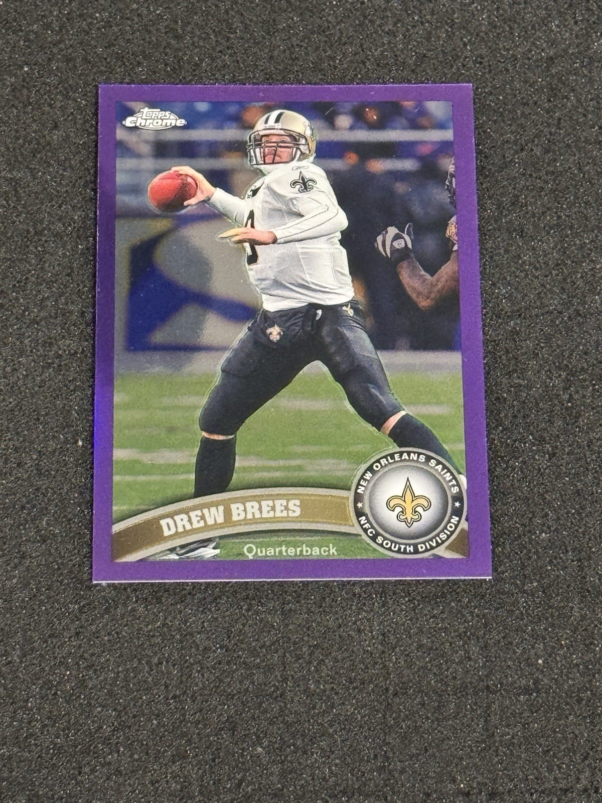 2011 Topps Chrome #130 Drew Brees Purple Refractor #/499 New Orleans Saints