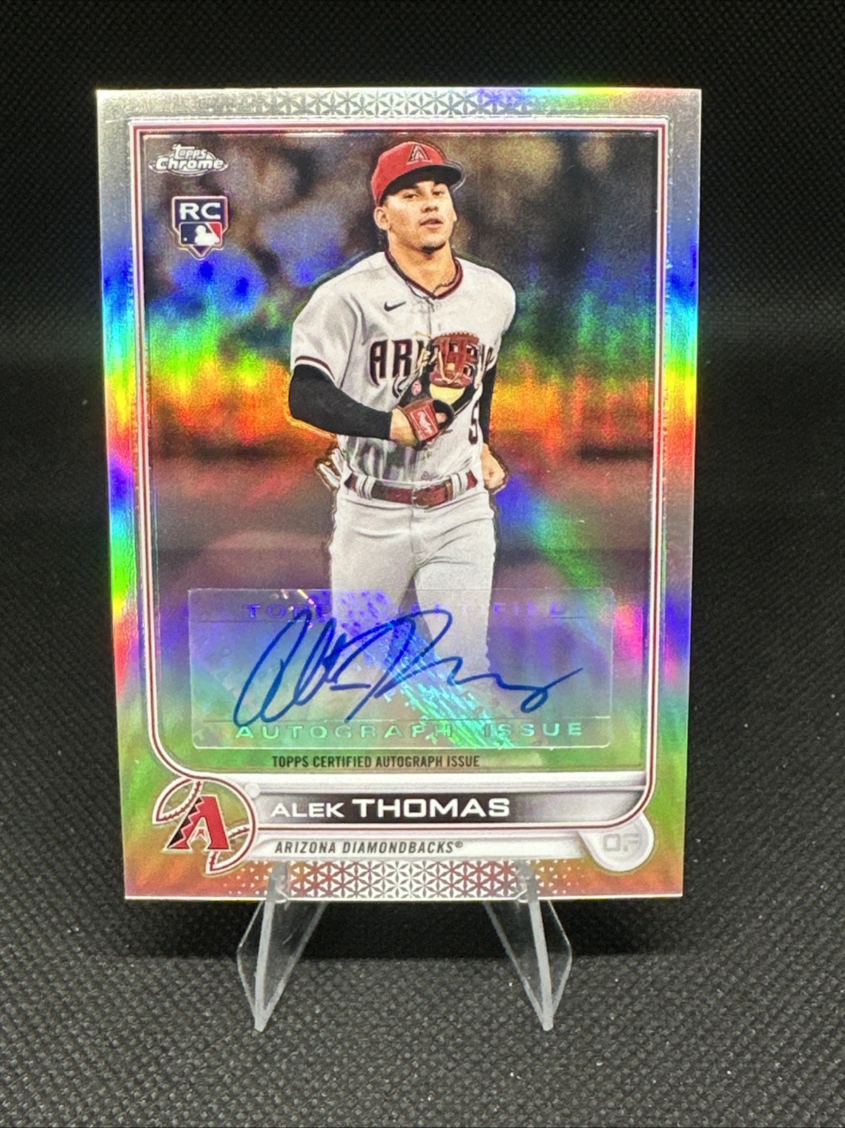 2022 Topps Chrome Update Alek Thomas Rookie Auto Refractor #AC-AT Diamondbacks
