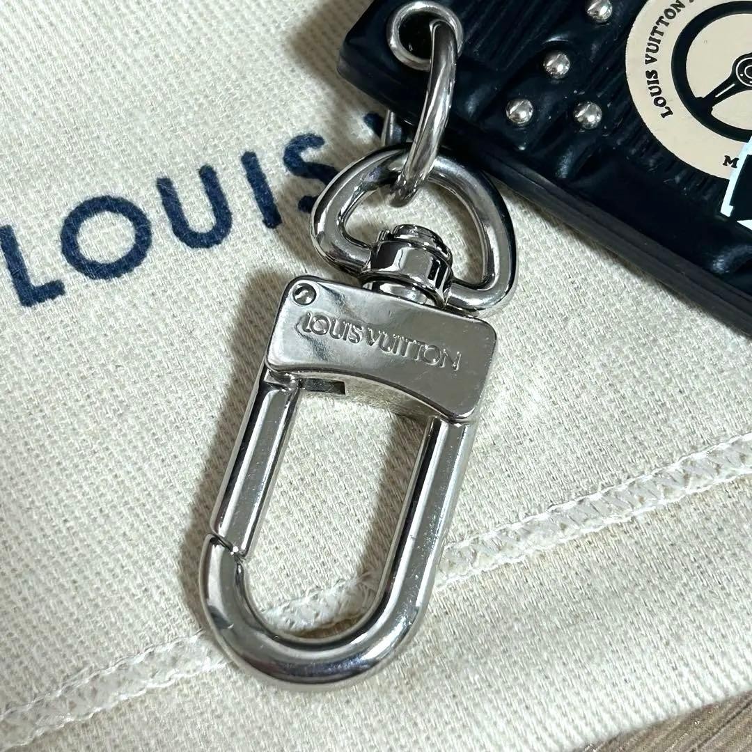 Louis Vuitton Petite Malle Epi Black Key Chain Bag Charm Rare Monogram image 5