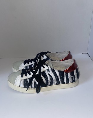 D.A.T.E. Woven Zebra Patterned Sneakers - Men s 8 / Women s 9.5