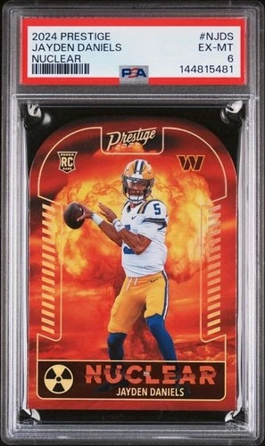 2024 PANINI PRESTIGE NUCLEAR #NJDS JAYDEN DANIELS PSA 6
