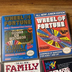 NES Custom Game Case Lot Of  8 Wheel Of Fortune Jeopardy Family Feud + More