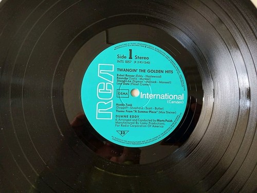DUANE EDDY -TWANGIN' THE GOLDEN HITS" LP 1965 RCA international stereo INTS 1057 - Picture 4 of 6