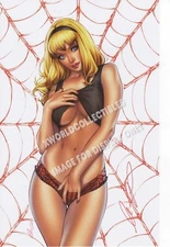 SEXY GWEN STACY SPIDERMAN ART PRINT ~ NYCC 2023 SIGNED ELIAS CHATZOUDIS 11"X17"