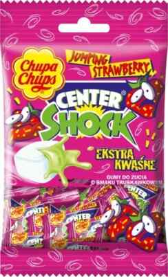 6 x Chupa Chups STRAWBERRY Center Shock Sour Flavour Bag 6 x 36g / 1.27oz