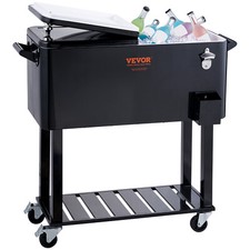 VEVOR Carrello Mobile Bar Frigo per Bevande 80QT Carrello Isotermico da Esterno