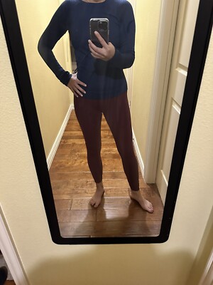 New Tag Lululemon Align high rise Pant 25” in Red Merlot Scallop size 