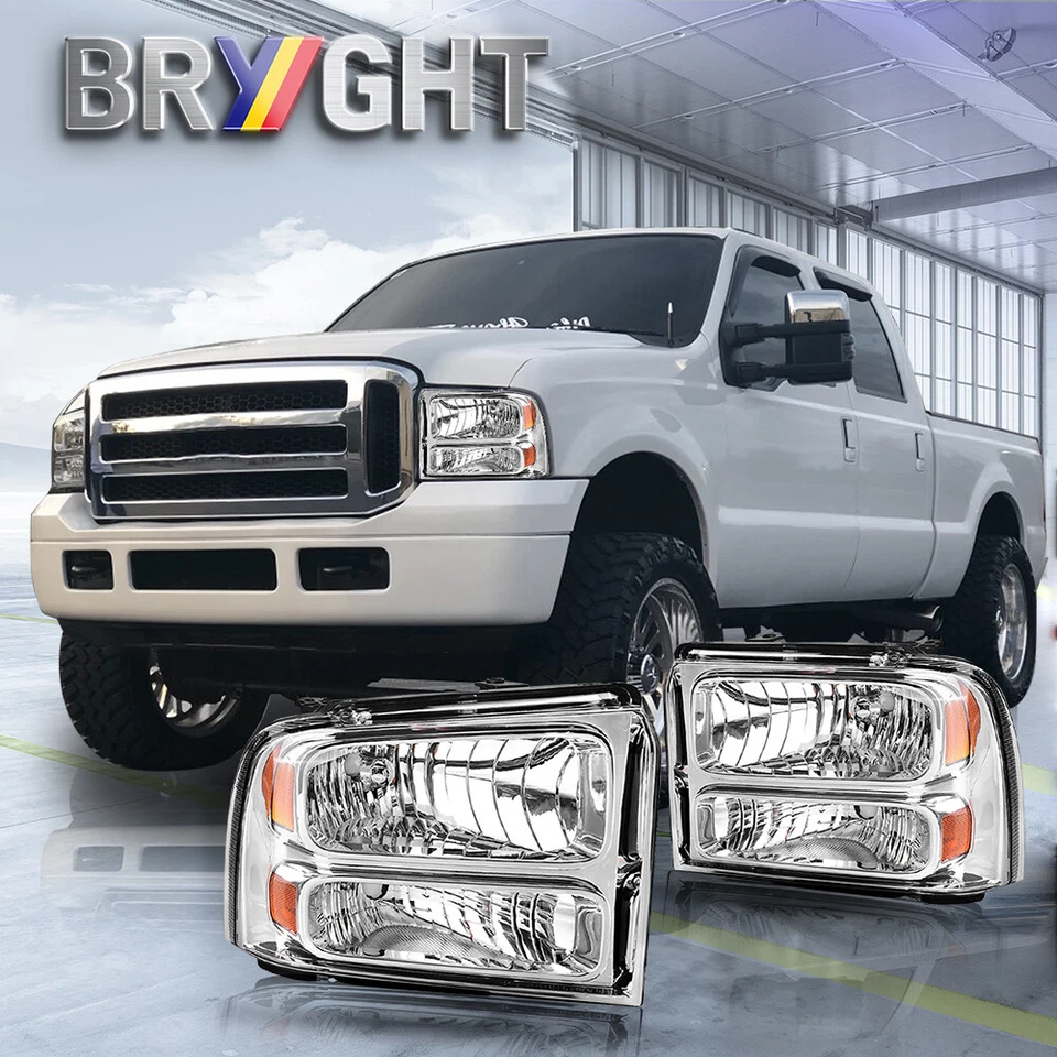 Fit For 2005-2007 Ford F250 F350 F450 F550 Super duty Headlights 05-07 Headlamp - Image 2 of 4