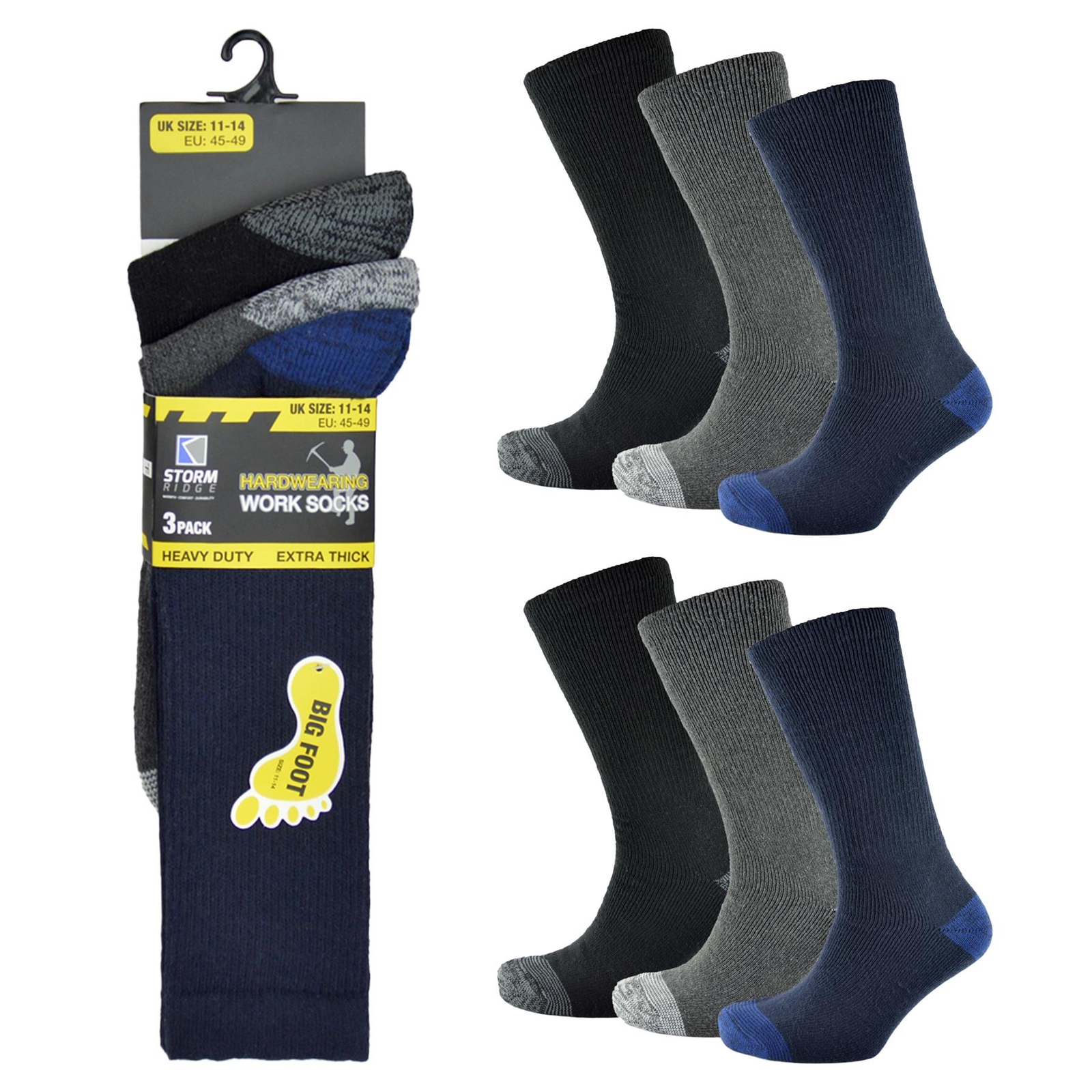 SAOLA Calze da lavoro imbottite uomo suola ammortizzata resistenti rinforzate misto cotone stivali calzino