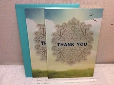 HALLMARK THANK YOU GREETING CARDS New W/Envelope LOT 2 "THANK YOU VERY MUCH"