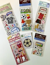 Lot Of Soccer Stickers for Scrapbooking & Paper Crafts - NEW-Variety of Brands