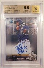 2017 Bowman Chrome Prospects Jorge Ona Autograph RC BGS 9.5 w/ 9 Auto