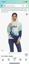 NWT Tye Dye Hoodie Hooded Women's Size Large Pull Over Sweatshirt Top Fiesta S