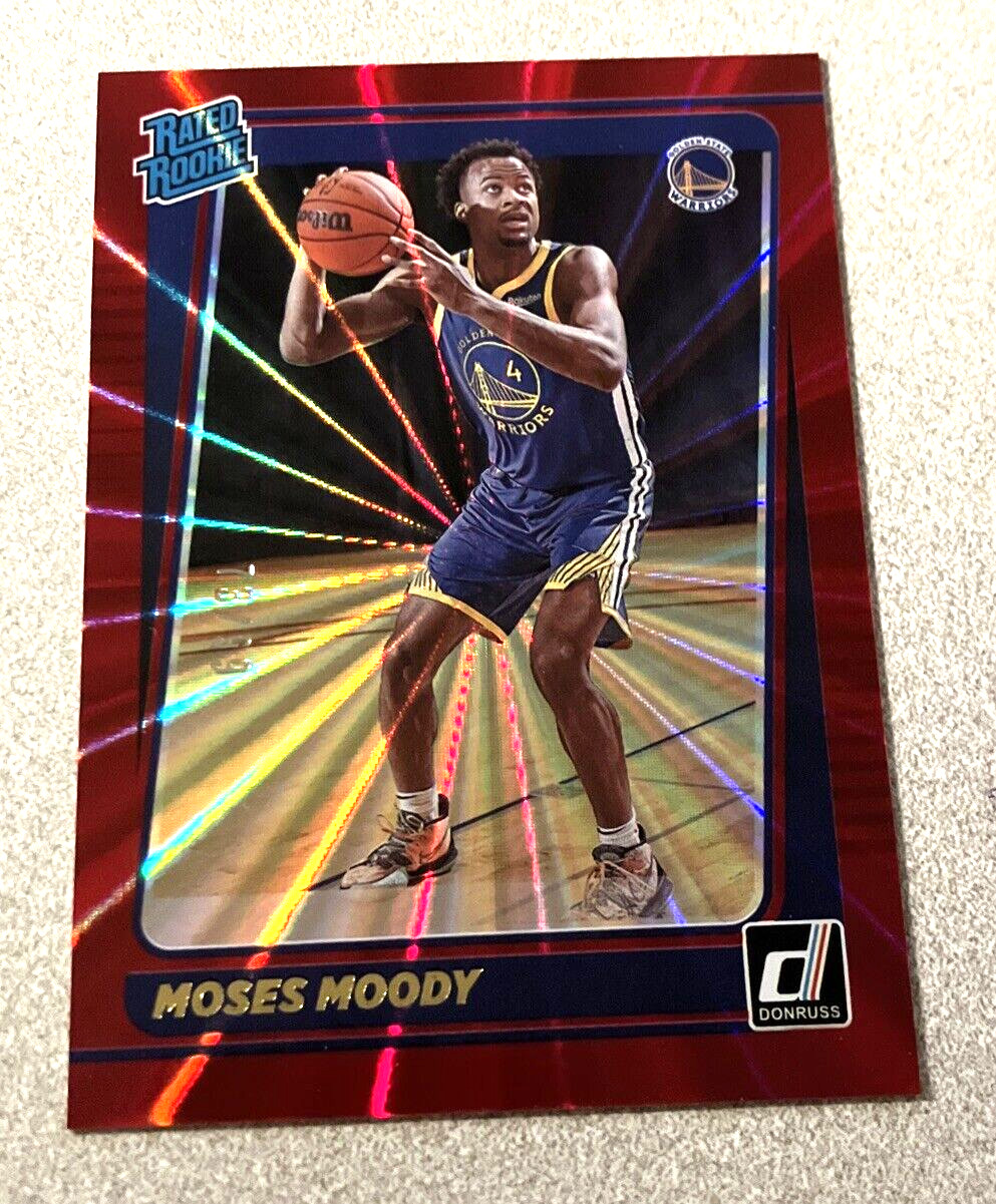 2021-22 Panini Donruss Rated Rookie Red Laser Holo #234 Moses Moody /99