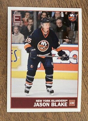 2003-04 Pacific Exhibit BLUE BACK #91 - Jason Blake #/275 (Islanders)