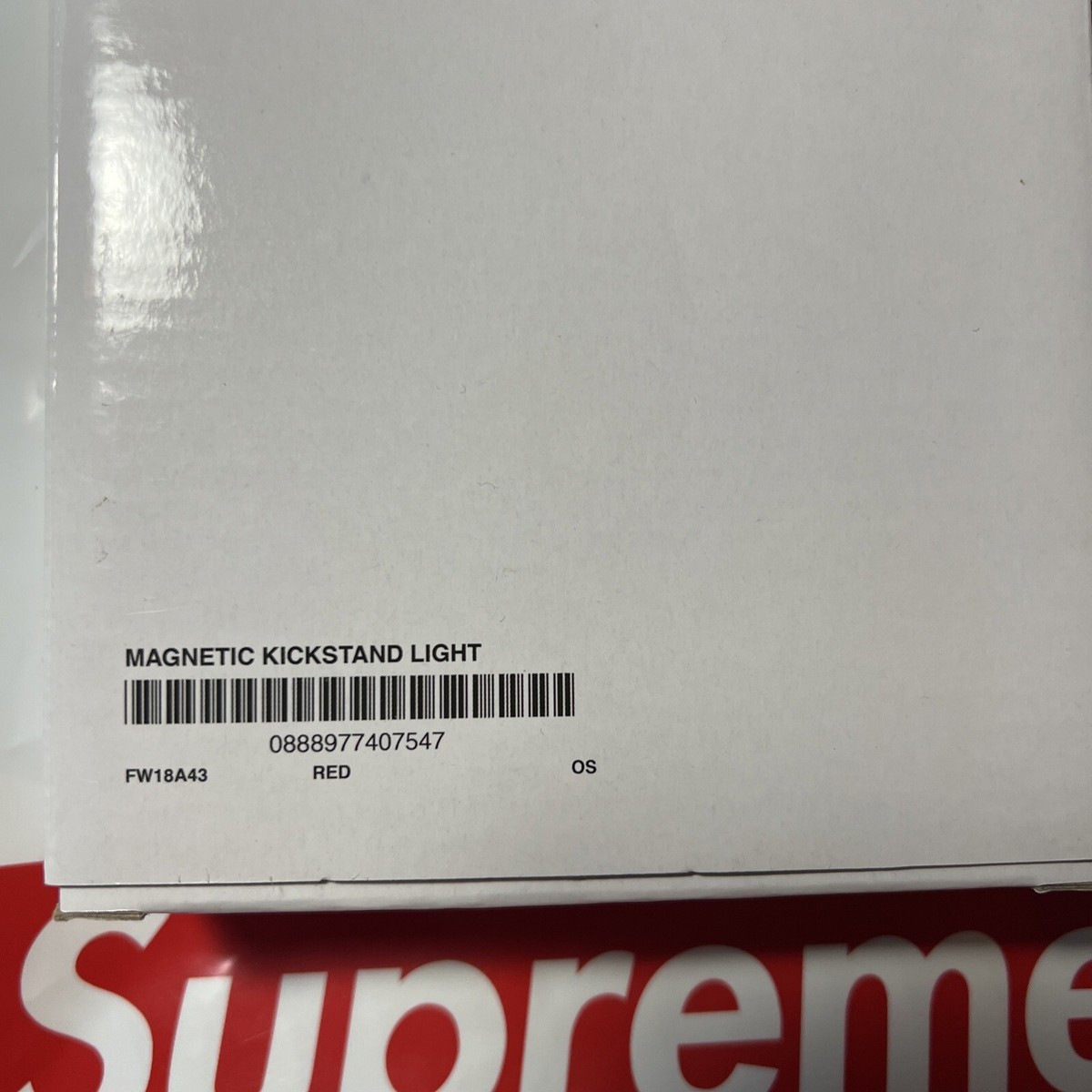 New Supreme NY Red Box Logo Packable Magnetic Kickstand Light LED