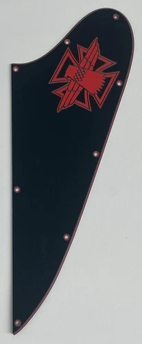 Guitar Parts Guitar Pickguard For Gibson Firebird Thunderbird "Logo" 3 Ply Black