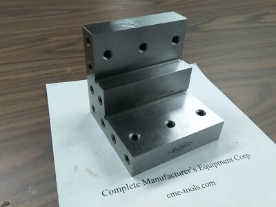 ANGLE PLATE 4x4x4'' stepped,Precision Ground w. tapped holes 0.0002'' #PGAP-4-IN