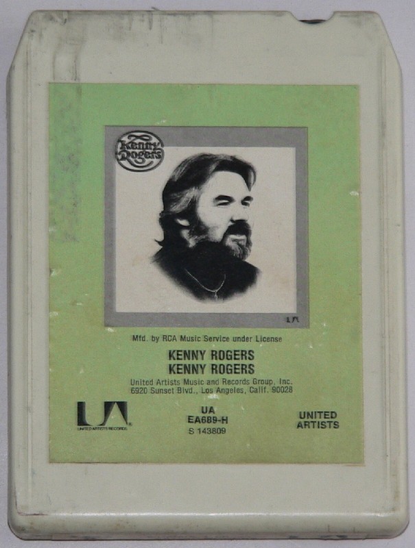 8-track / stereo 8 tape: "Kenny Rogers" Kenny Rogers United Artists S143809 1976
