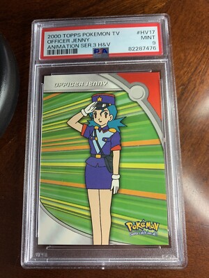 2000 Topps Pokemon TV #HV17 Officer Jenny Animation Series 3 PSA 9
