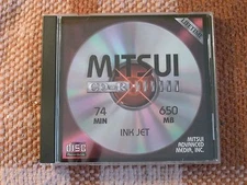 Mitsui MAM-A CD-R 74 min 650 mb Silver Inkjet Printable JEWEL CASE 52x new 3-pk